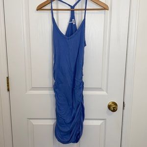 Blue sinch midi dress